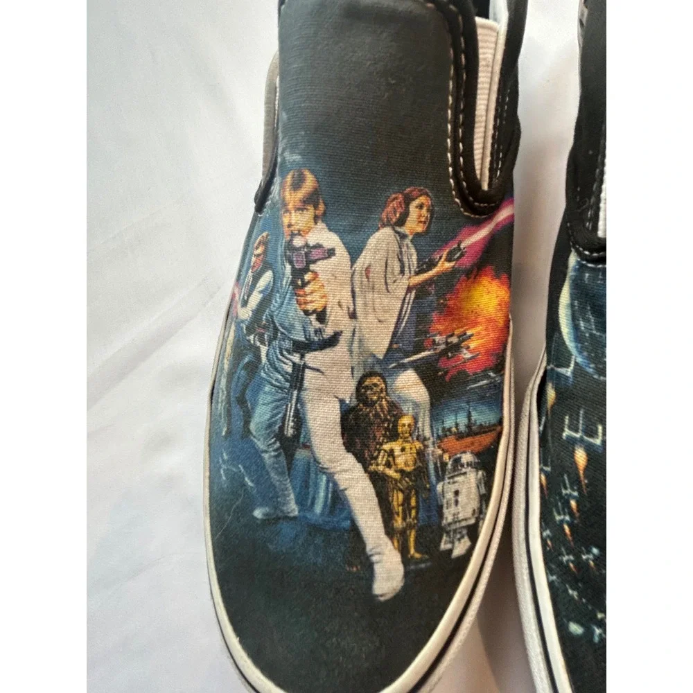 Vans Vintage Star Wars Slip On Mens 11 Black A New Hope Darth Vader Poster TC7H